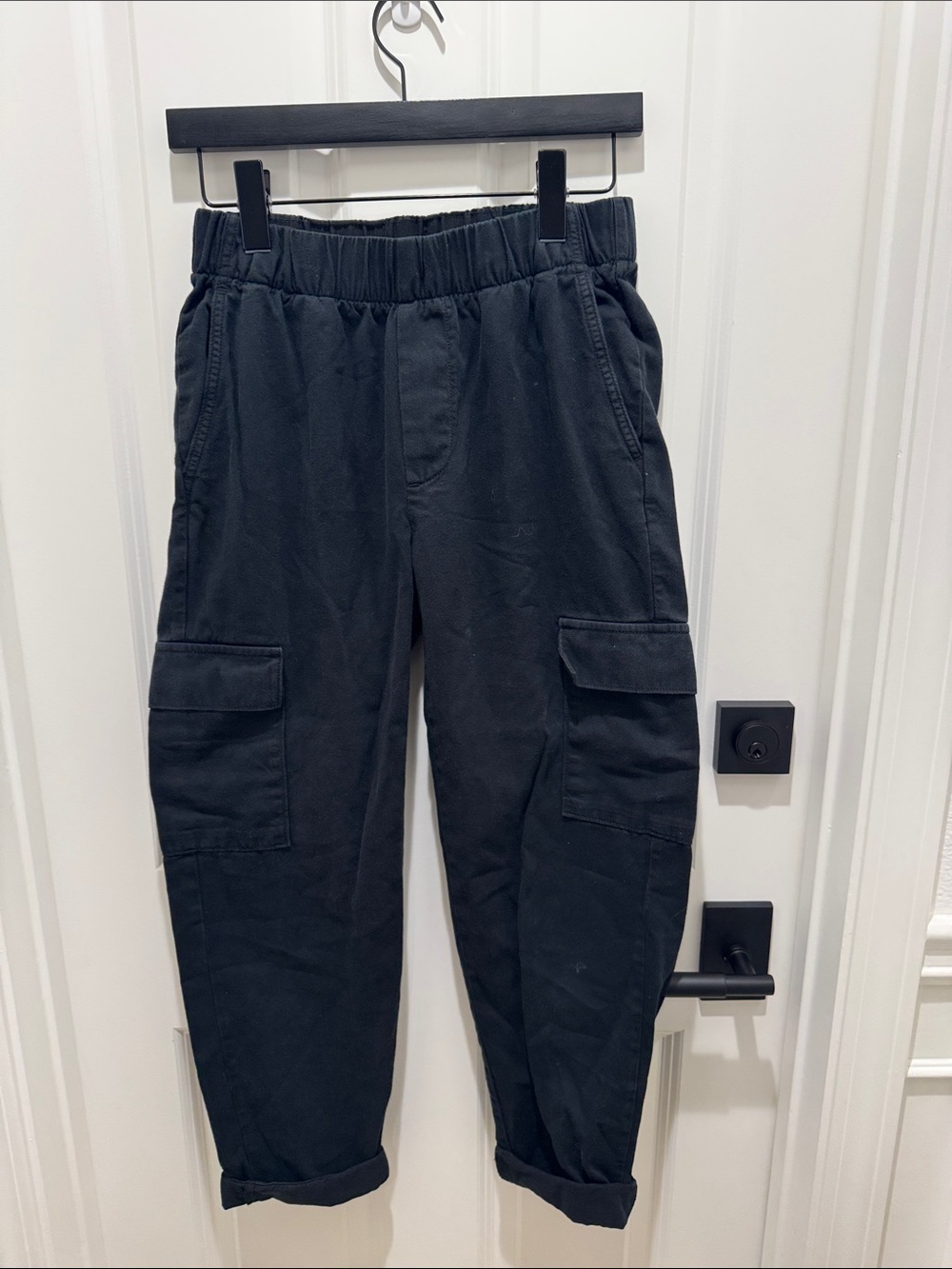GAP XS Black Casual Elastic-Waist Pants